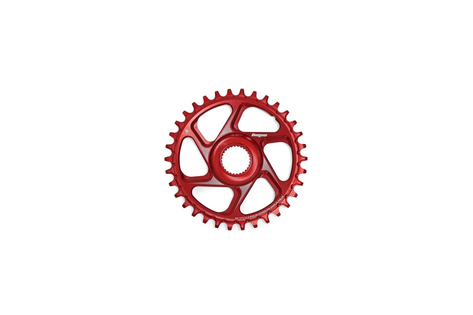 hope red aluminium bosch e-bike chainring