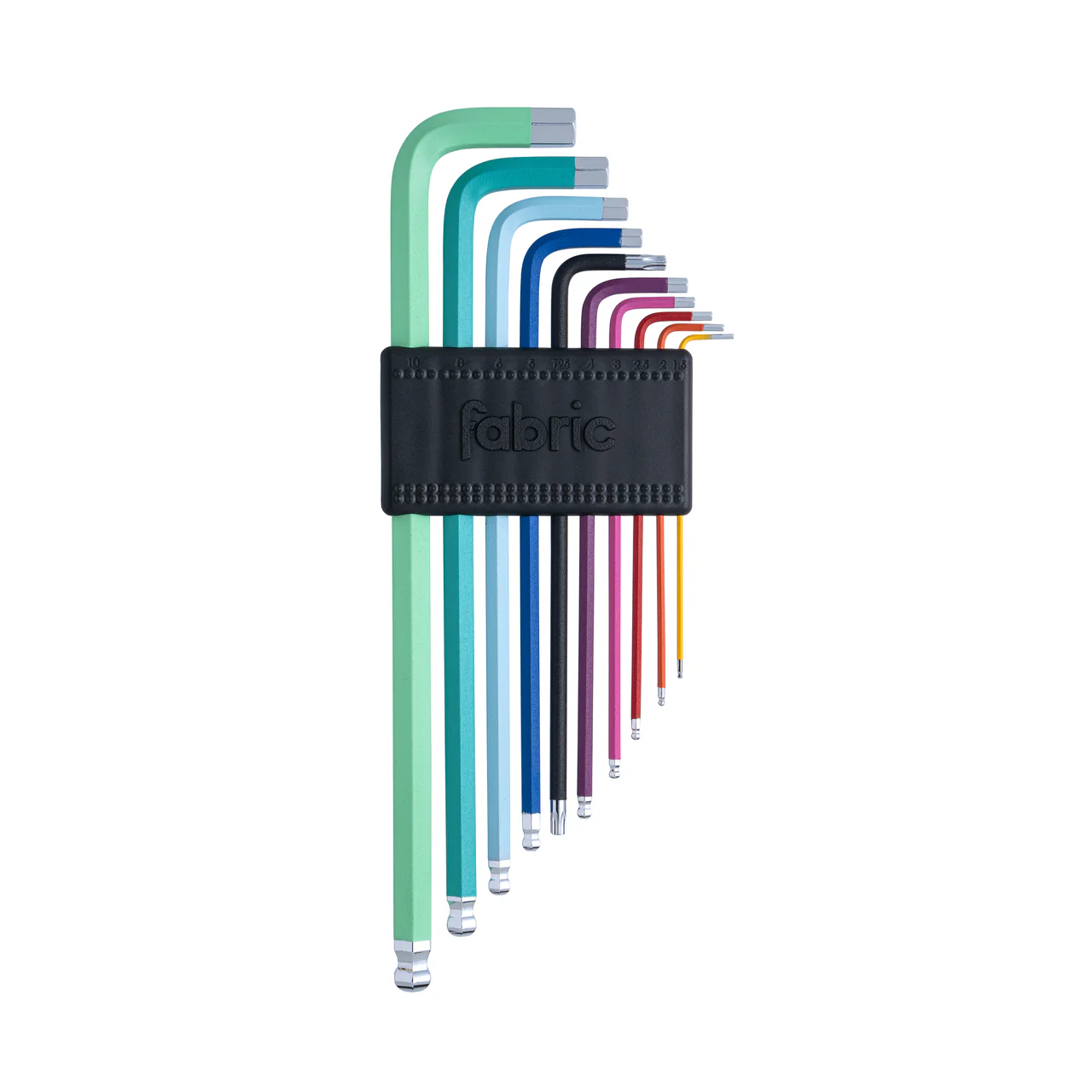 fabric hex key set 10 piece multi-colour