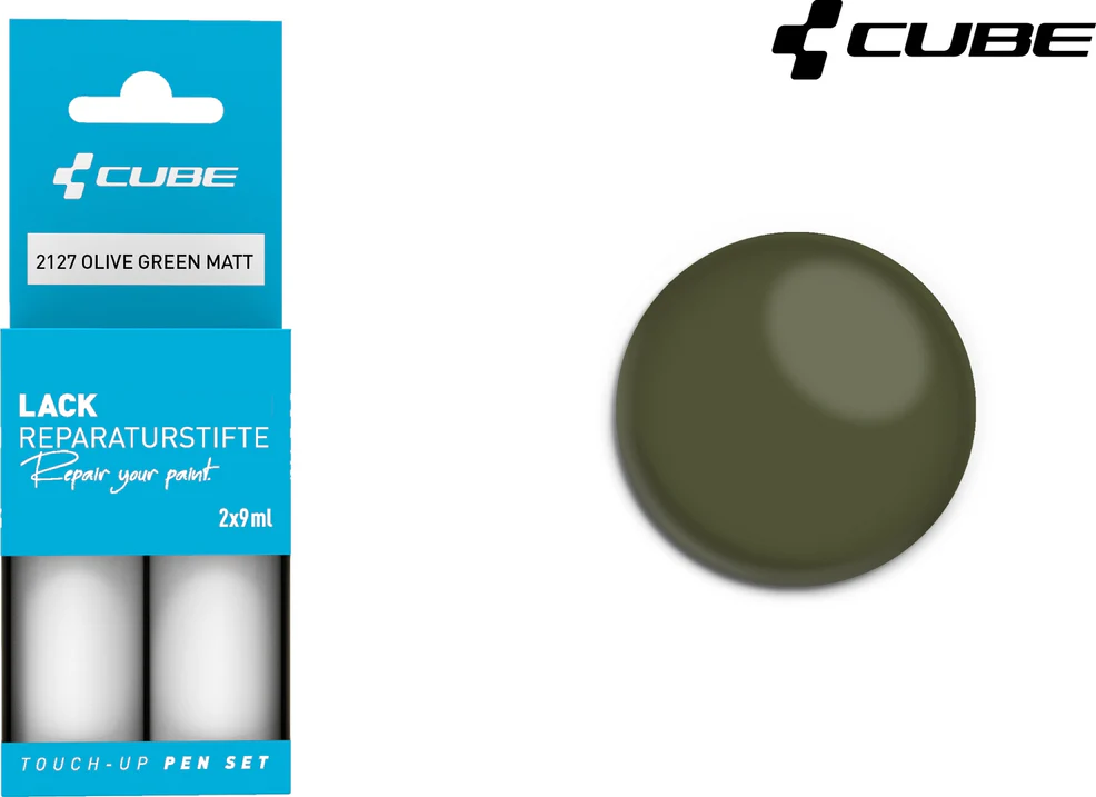 cube touch up pen set olive green mat 2127