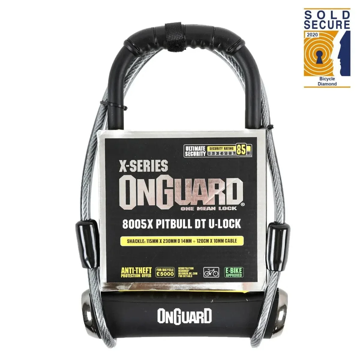 onguard 8005x pitbull dt D-lock with extra cable