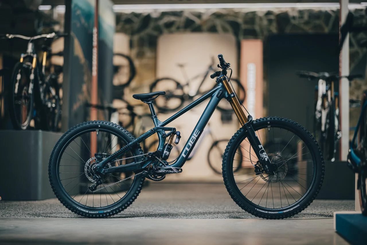 CUBE Two15 SLX 2027 downhill bike with dual-crown Fox 40 fork